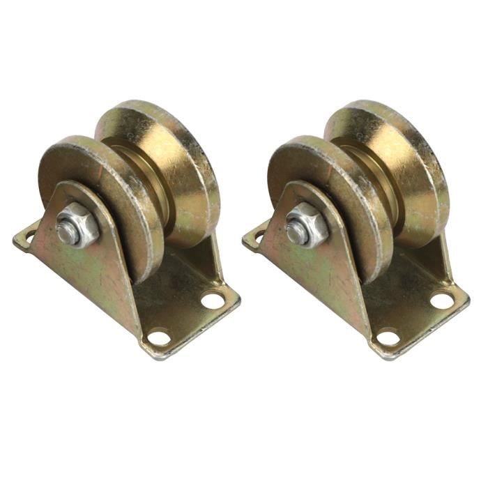 Roue En V (roue à Rainure) De 4 Pouces En Acier Massif - Pour Portes Coulissantes Lourdes, Rails, Chariots