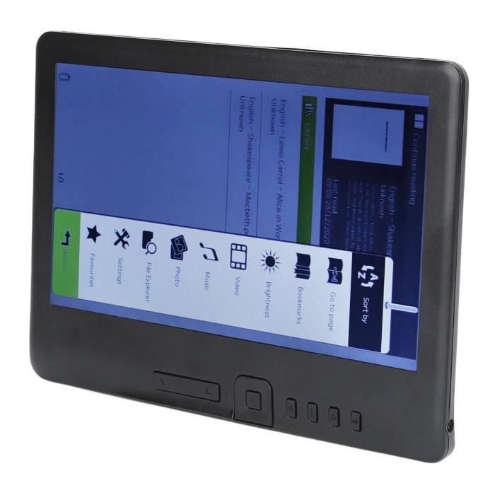 E-Reader Annadue Da 7 Pollici Con Custodia E Auricolari – Schermo TFT, Batteria 20h, Luminosità Regolabile, Supporto Musica/Video/Foto (8GB, Nero)