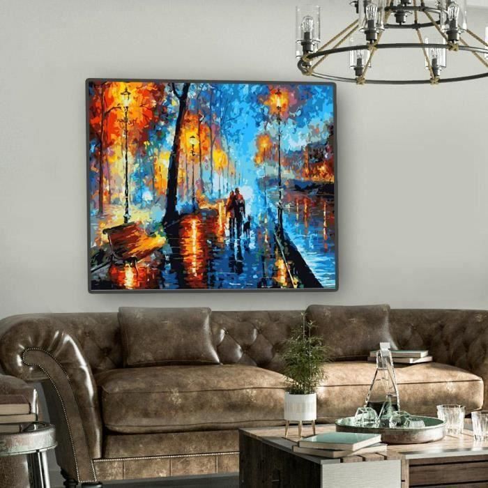 Peinture Par Numéros Personnalisée Mnbhj - Toile 40x50 Cm - 24 Ou 36 Couleurs - Kit DIY Photo Sur Mesure - Cadeau Portrait Animal