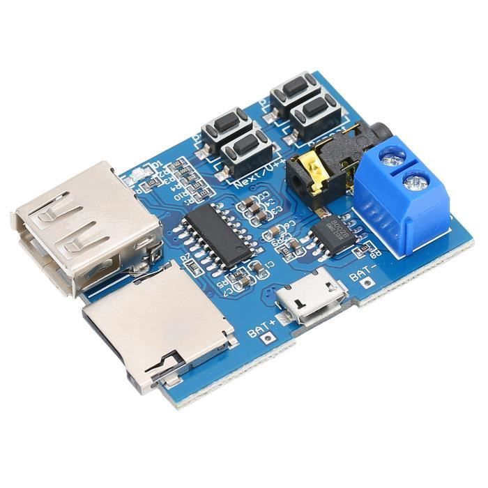 Module Décodeur MP3 Avec Amplificateur - Contrôle Boutons, Lecture USB/carte SD - Alimentation 3.7-5.5V