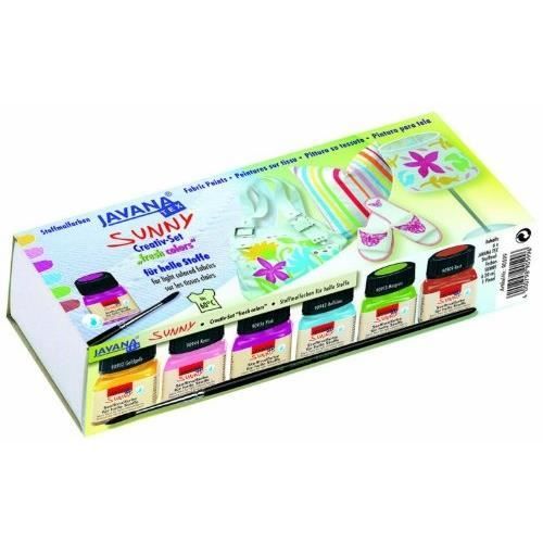 Teinture Textile Bleu Roi Kreul 91968-Javana Peinture Pour Tissus Clairs Et Foncés, 50 L Verre Peinture Textile Noir