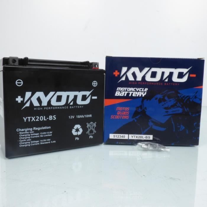 Batterie Kyoto pour Moto Yamaha 600 SRX VENUM 2002 à 2004 GTX20L-BS SLA - 12V 18Ah - MFPN : GTX20L-BS SLA - 12V 18Ah-146950-6N