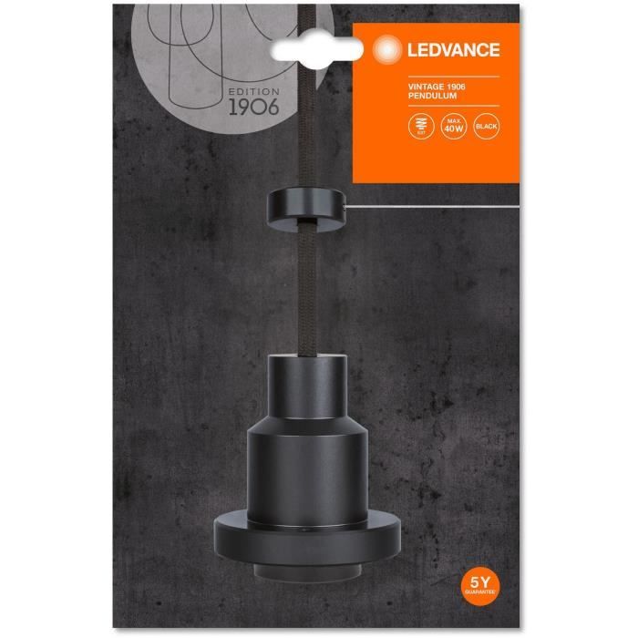 ledvance 1906 suspension pendulum vintage - noir