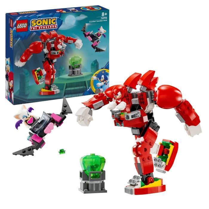 LEGO® 76996 Sonic Le Hedgehog Le Robot Gardien de Knuckles, Figurines de Jeu Vidéo Knuckles et Rouge