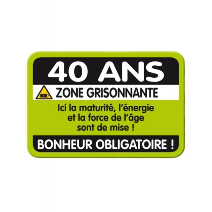 Plaque Anniversaire 40 Ans Cdiscount