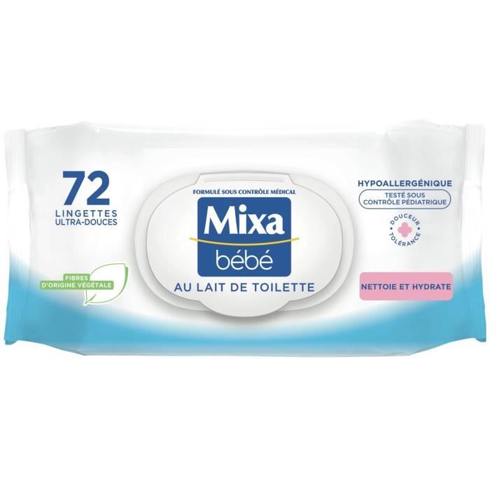 Mixa Bebe Lingettes Ultra Douces Au Lait De Toilette Sans Rincer Le Paquet De 72 Lingettes Lot De 3 Cdiscount Puericulture Eveil Bebe