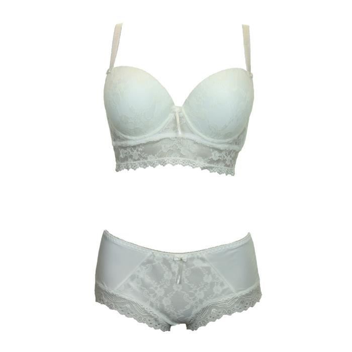 Soutien-gorge Etam Dentelle Rembourré Blanc - Taille 95B - Style Balconnet - Occasion Parfait état