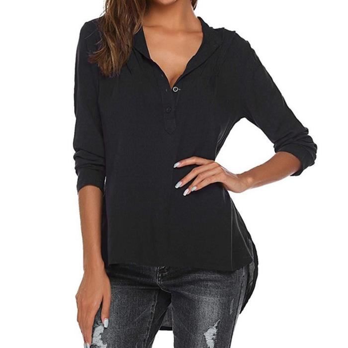 chemise noire femme