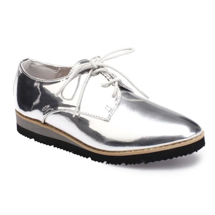 derbies argentées homme