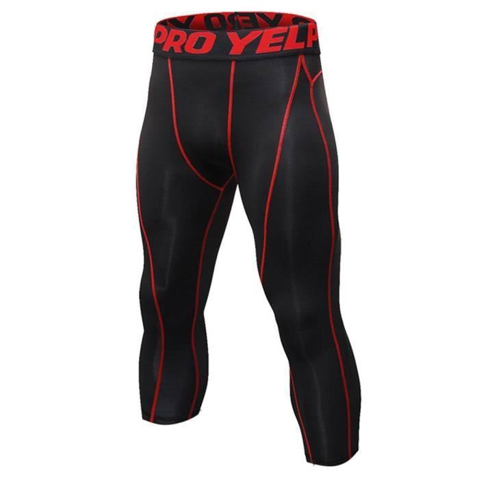 Pantacourt Collant de Compression 3 4 Running et Fitness Homme Pantalon Court de Sport Stretch Cdiscount Sport
