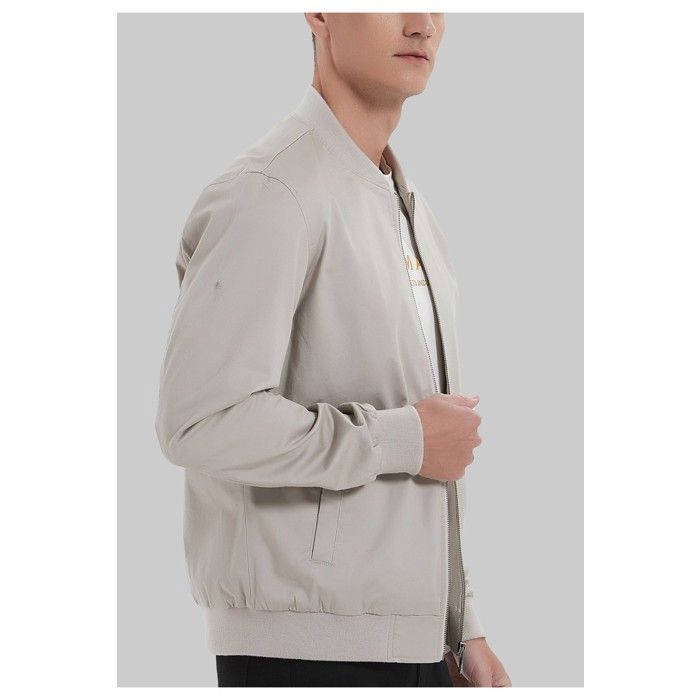Blouson Homme Gris KEBELLO Bomber en coton de mi saison 2 poches Fermeture a glissiere en metal Gris Cdiscount Pret a Porter