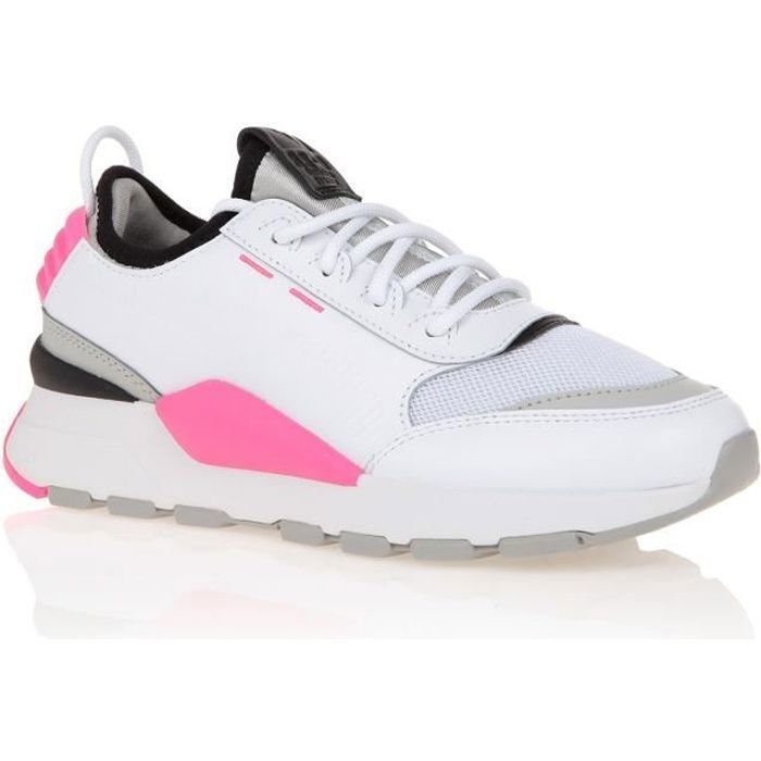 basket puma blanche lacet rose