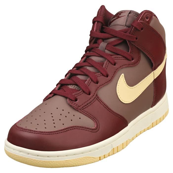 Baskets Nike DUNK HIGH Femme Violet Cuir Lacets 42.5 EU Violet Cdiscount Chaussures