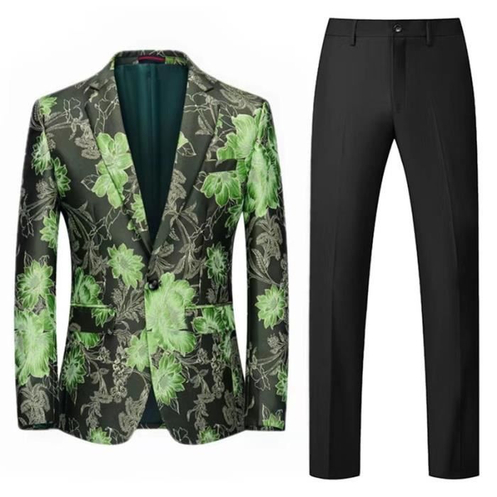 Blazer Homme Style Scène/Performance - Veste Costume Décontractée En Polyester/viscose | Pour Fête, Soirée, événement | Fermeture Simple Bouton - 3