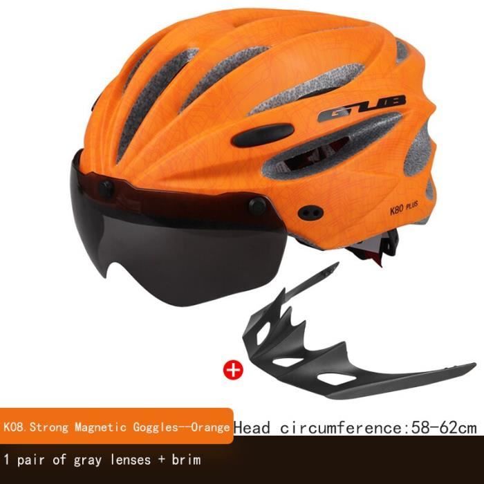 Casque De Vélo Kuashidai Avec Visière Magnétique - Unisexe - Taille Réglable 54-62 Cm - 18 Trous De Ventilation - Couleurs Assorties - 1