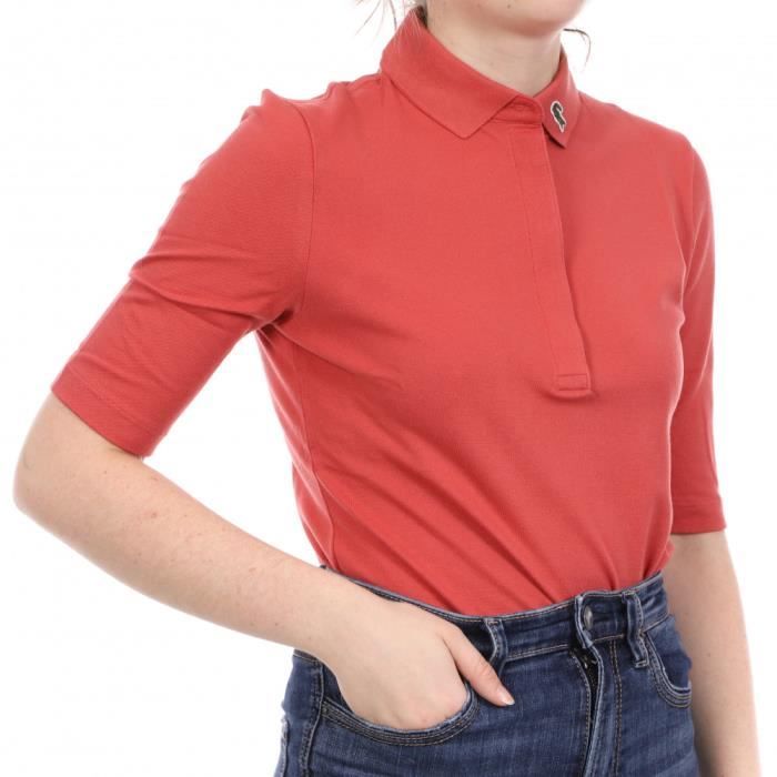 Polo lacoste rose femme hotsell