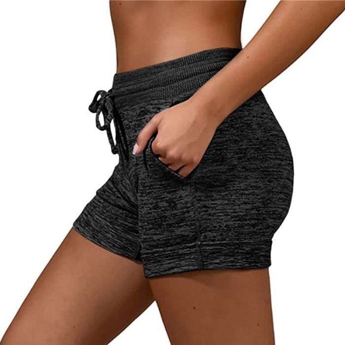 Shorts de Yoga - Luxe - Femme - Séchage rapide - Taille haute - Amincissant - Coton