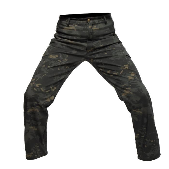 Pantalon Tactique Homme Multipoches - Imperméable, Coupe Droite, Avec Poches Zippées, Pour Activités Plein Air Et Quotidien