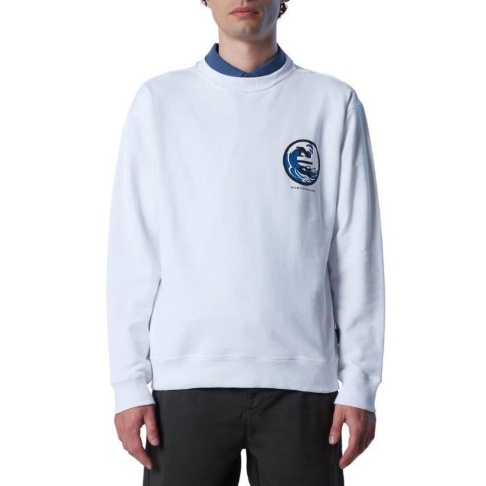 North Sails Bianco Cotton Men Sweatshirt main image 1