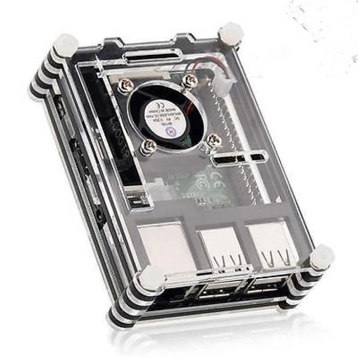 Étui avec ventilateur Nouveau RPI B + Raspberry