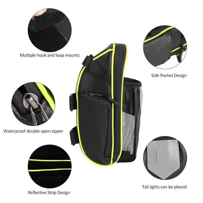 Boucle De Sacoche De Selle Vélo Réglable 27 Cm - Rotation 360°, Capacité 75 Kg - En Nylon Renforcé, Pour Fixer Sacoches Latérales Sur Porte-bagages - 11
