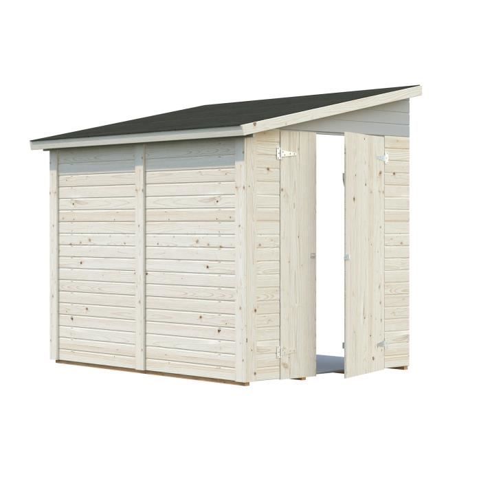 whitewood abri monopente 3 4m2 cdiscount jardin
