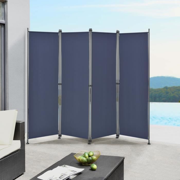Brise-vue Modica à 4 Panneaux Polyester 215 x 170 cm Bleu Foncé