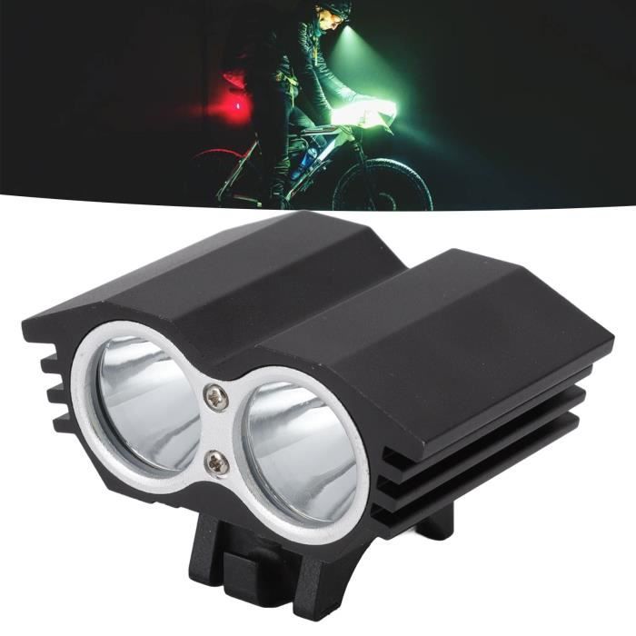 Lumiere Velo Avant et feu Arriere Velo intégré 2en1 rechargeable USB Eclairage Velo a LED Puissant