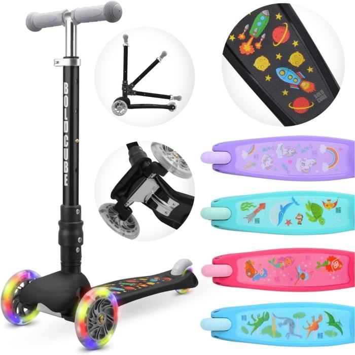 Trottinette Enfants 3 Ans et Plus-VEVOR-Patinette à 3 Roues avec Roues