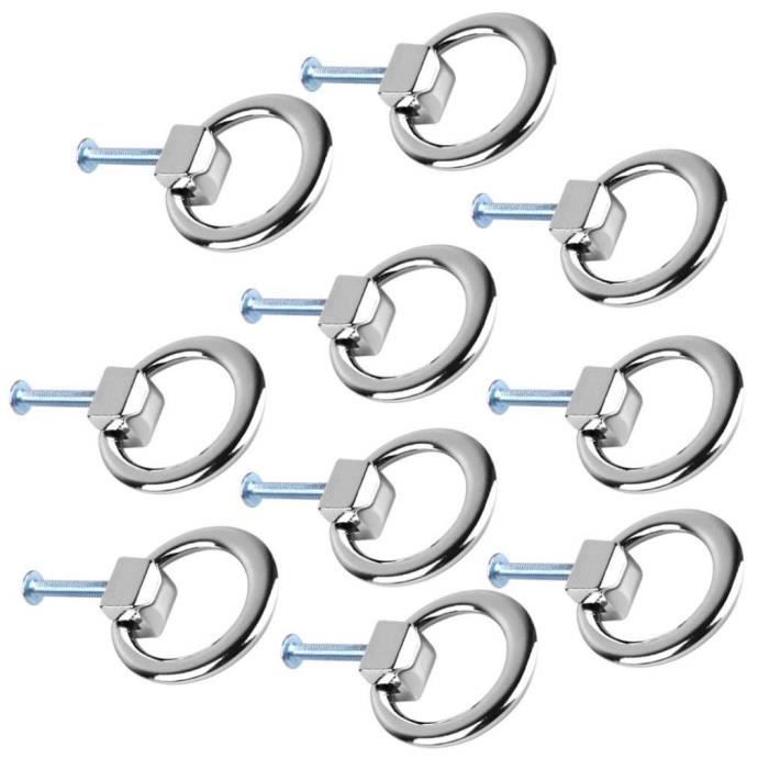 Jushi 10pcs Moderne Armoire à tiroirs Poignée Fixe Commode Armoire