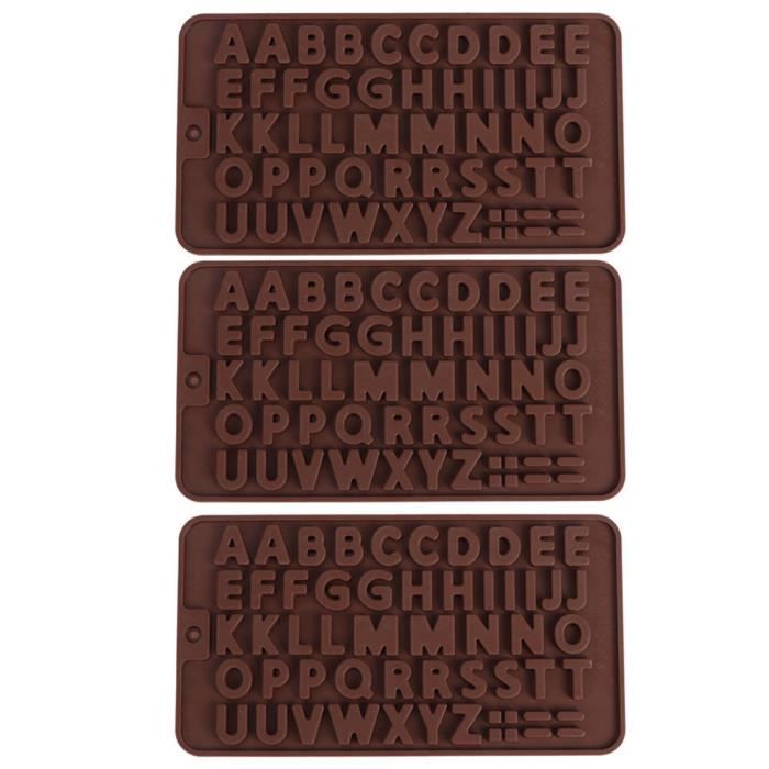 Sonew Moule A Gateau 3 Pieces 26 Lettres Anglaises Forme Silicone Gateau Au Chocolat Moule Bricolage Outils De Cuisson Cdiscount Maison