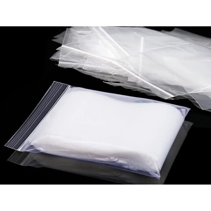 200 Pièces Sachet Plastique Transparent Pochette Zip 15 * 10cm