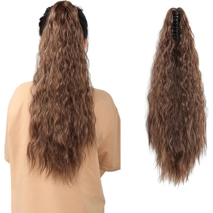 Extension de queue de cheval longue ondulée extension de queue de ...