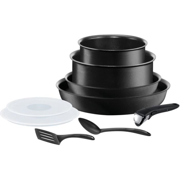 tefal batterie de cuisine induction 9 pieces ingenio performance noir cdiscount maison