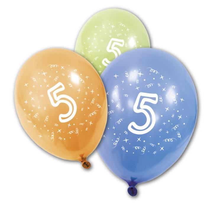 Ballon Anniversaire 5ans X8 Ref Ba1005 Cdiscount Maison Ballon Anniversaire 5ans X8 Ref Ba1005 Cdiscount Maison