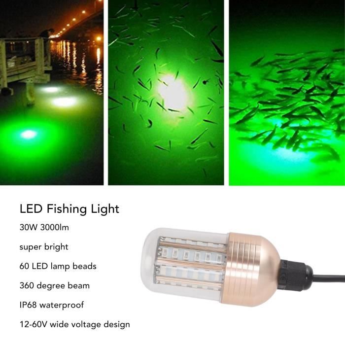 Lampe Submersible Hapyson YF-510 LED - étanche 10m Pour Pêche De Nuit - 0,44 Kg