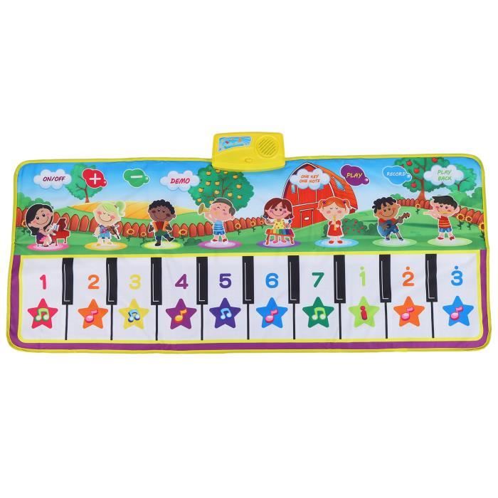 VINGVO tapis de musique pour b?�b?� Tapis de musique couleur riche mat?�riau antid?�rapant non 