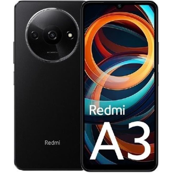 Smartphone - XIAOMI - Redmi A3 - 128Go - 4Go RAM - Écran 6,71 pouces - 4G Smartphone - XIAOMI - Redmi A3 - 128Go - 4Go RAM - Écran 6,71 pouces - 4G