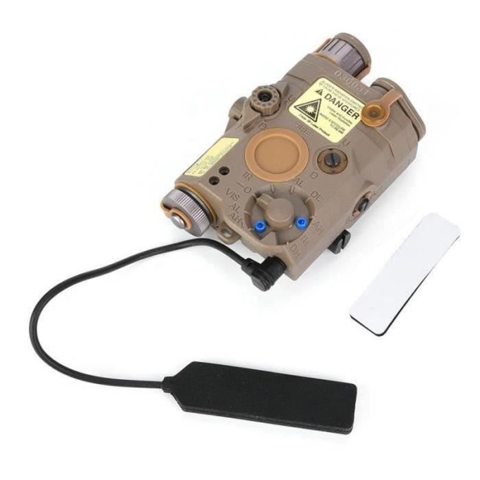 drfeify mini lampe de poche airsoft la-peq15 lampe de poche led blanche multifonction portable extérieure + viseur laser rouge ave