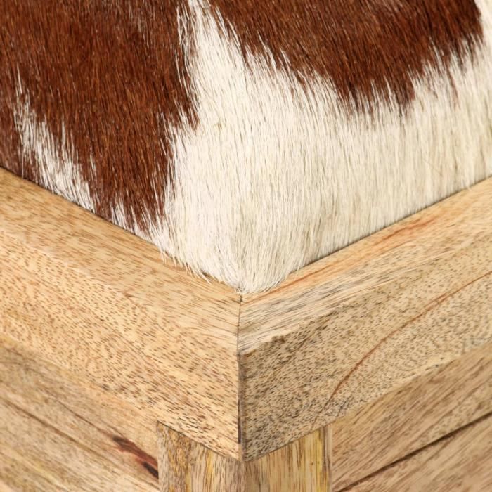 Spetebo Banc de fleurs rectangulaire en bois naturel - 45 x 44 cm - En bois véritable - Support pour plantes en pot - Décoration d'intérieur