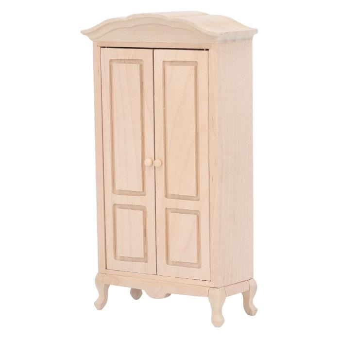 Fafeicy Armoire de rangement pour maison de poupée Armoire de maison de poupée 1:12 jeux poupee