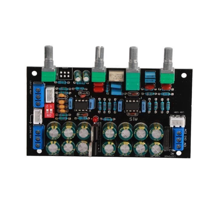 Carte Préampli Audio NE5532 - Contrôle Tons Graves/Médiums/Aigus - Entrée AC Double 12-18V - Pour DIY Audiophile