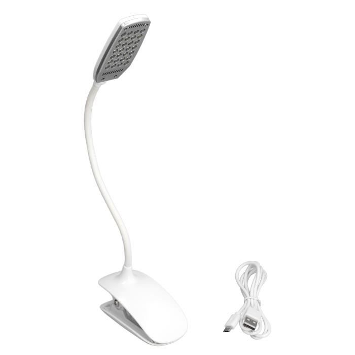 lampe à LED pour pupitre de musique Lampe de table à pince à LED pliable 28  LEDs Protection des yeux USB lampe de