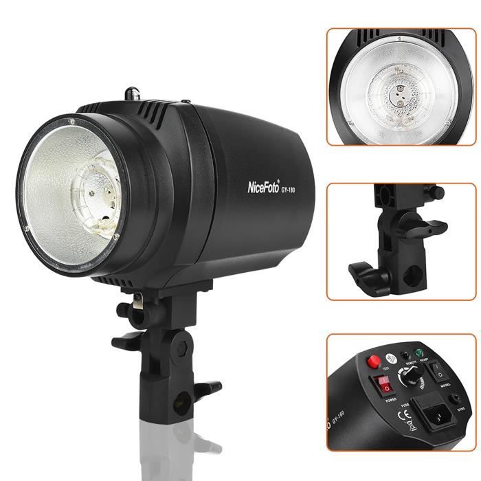 NiceFoto GY180 Lumière de flash de photo stroboscope de studio de