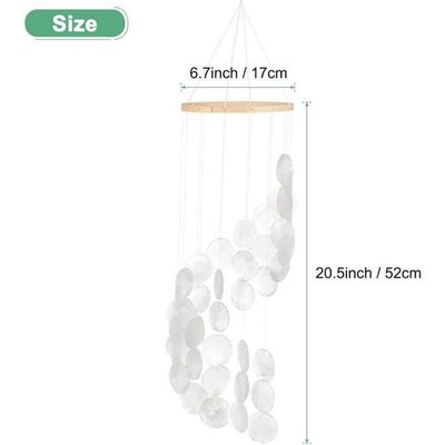 Carillon éolien En Coquillage Et Verre De Mer - Déco Extérieur, Son Apaisant - Vert