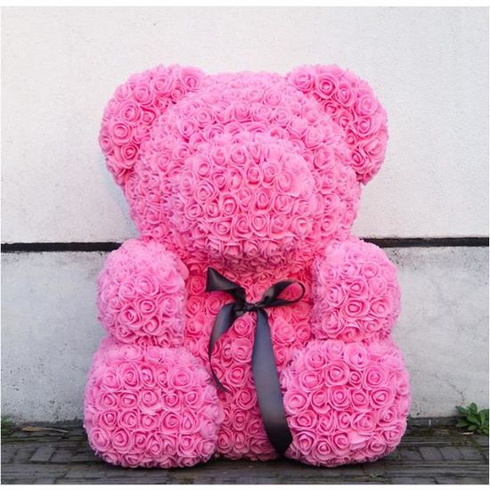 128 1 Rose Ours Saint Valentin Cadeau Fleur De Savon