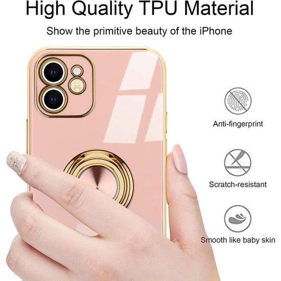 Coque IPhone 13 Pro Max Pevezeda – Néon Rose Flashy – TPU Souple Coins Renforcés – Anti-choc Ultra Fine
