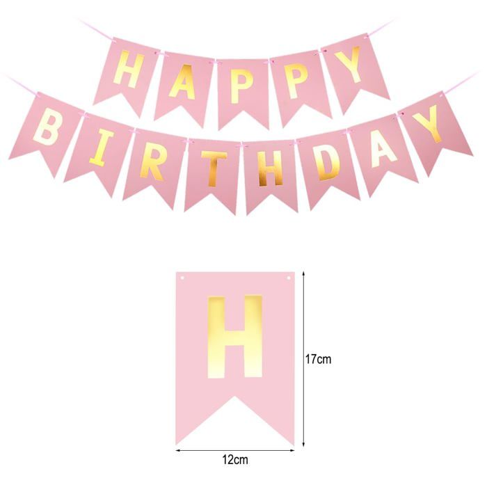 21St Bannière Joyeux Anniversaire Happy Birthday Bannière Rose