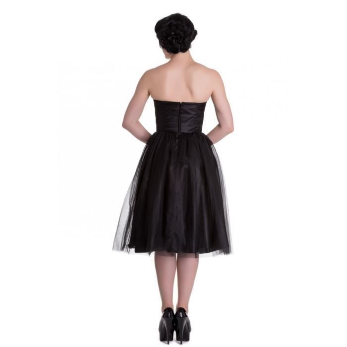 Robe pin up noire tamara avec voile taille S retro rockabilly vintage Cdiscount Maison