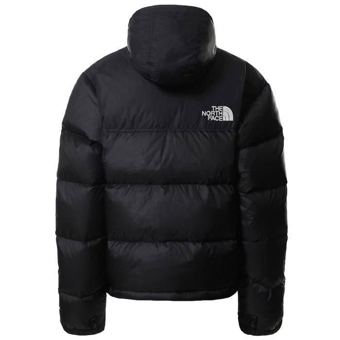 Doudoune THE NORTH FACE 1996 Retro Nuptse Jacket Wn s Nylon recycle Fermeture eclair Capuche amovible Noir Cdiscount Pret a Porter
